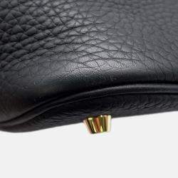 Pre Owned Hermes Picotin Lock Black Taurillon Clemence Size MM