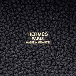 Pre Owned Hermes Picotin Lock Black Taurillon Clemence Size MM