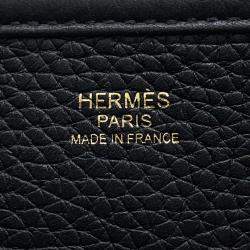 Pre Owned Hermes Evelyne3 Black Taurillon Clemence PM