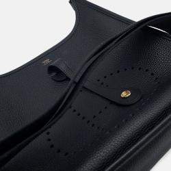 Pre Owned Hermes Evelyne3 Black Taurillon Clemence PM