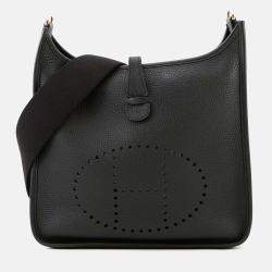 Pre Owned Hermes Evelyne3 Black Taurillon Clemence PM