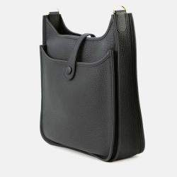 Pre Owned Hermes Evelyne3 Black Taurillon Clemence PM