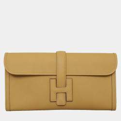 Pre Owned Hermes Swift Leather Jige Clutch