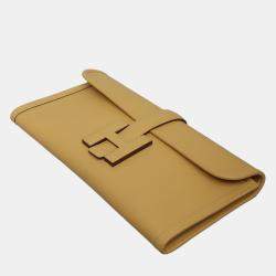 Pre Owned Hermes Swift Leather Jige Clutch