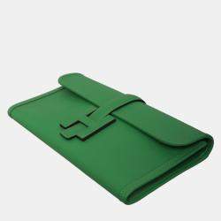 Pre Owned Hermes Swift Leather Jige Clutch