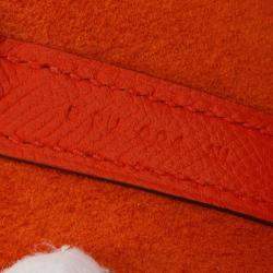 Pre Owned Hermes Red Epsom Picotin Lock 18 PM Tressage de Cuir Handbag