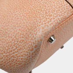 Pre Owned Hermes Orange Dalmatian Picotin 18 PM Handbag