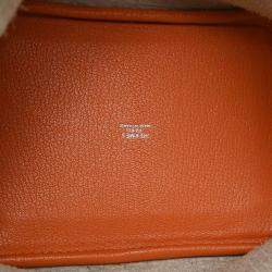 Pre Owned Hermes Orange Dalmatian Picotin 18 PM Handbag