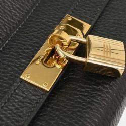 Pre Owned Hermes Black Ardennes Kelly 32 Retourne 2way Handbag