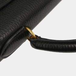 Pre Owned Hermes Black Ardennes Kelly 32 Retourne 2way Handbag
