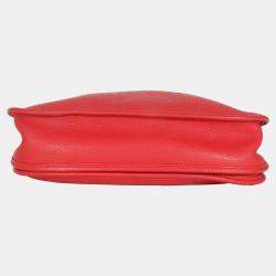 Pre Owned Hermes Rouge Casaque Clemence Evelyne PM PHW