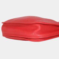 Pre Owned Hermes Rouge Casaque Clemence Evelyne PM PHW