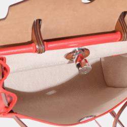 Pre Owned Hermes Herbag Zip 31 PM  Capucine Fauve Toile H Berline Vache Hunter Bag 