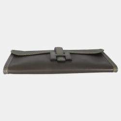 Pre Owned Hermes Touch 29  Etain Ombre Swift Lizard Jige Clutch