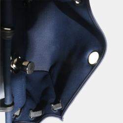 Pre Owned Hermes Bleu Marine Bleu Saphir Military Toile Vache Hunter Herbag Zip 31 PM PHW