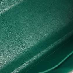 Pre Owned Hermes Malachite Epsom Leather Gold Finish Kelly Sellier 35 Bag