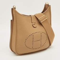 Pre Owned Hermes Biscuit Taurillon Clemence Leather Evelyne III 29 Bag