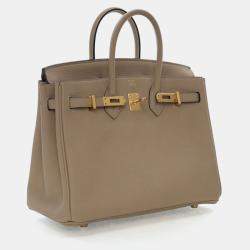 Pre Owned Hermes Birkin 25 Trench Togo Leather Bag
