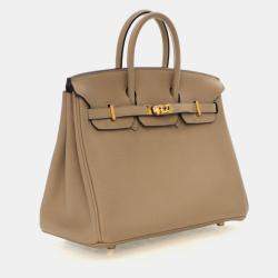 Pre Owned Hermes Birkin 25 Trench Togo Leather Bag