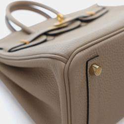 Pre Owned Hermes Birkin 25 Trench Togo Leather Bag