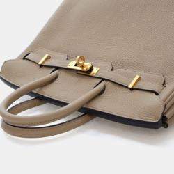 Pre Owned Hermes Birkin 25 Trench Togo Leather Bag