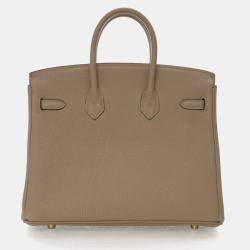Pre Owned Hermes Birkin 25 Trench Togo Leather Bag
