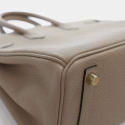 Pre Owned Hermes Birkin 25 Trench Togo Leather Bag