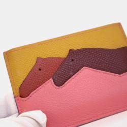 Pre Owned Hermes Ambre Epsom Les Petits Chevaux Card Holder