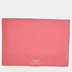Pre Owned Hermes Ambre Epsom Les Petits Chevaux Card Holder