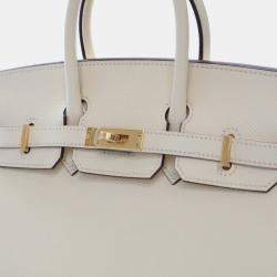 Pre Owned Hermes Sellier Birkin 25 Nata Epsom Bag