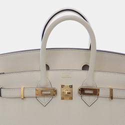 Pre Owned Hermes Sellier Birkin 25 Nata Epsom Bag