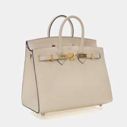 Pre Owned Hermes Sellier Birkin 25 Nata Epsom Bag