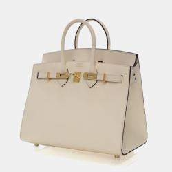 Pre Owned Hermes Sellier Birkin 25 Nata Epsom Bag