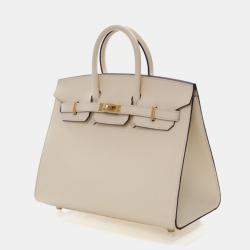 Pre Owned Hermes Sellier Birkin 25 Nata Epsom Bag