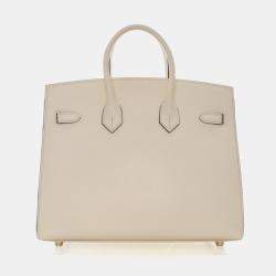 Pre Owned Hermes Sellier Birkin 25 Nata Epsom Bag