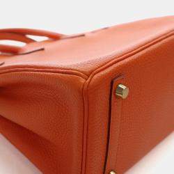 Pre Owned Hermes  Birkin 25 Orange Togo Bag