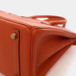 Pre Owned Hermes  Birkin 25 Orange Togo Bag