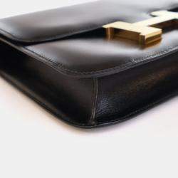 Pre Owned Hermes Box Constance 23 Vintage Black Bag
