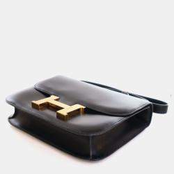 Pre Owned Hermes Box Constance 23 Vintage Black Bag