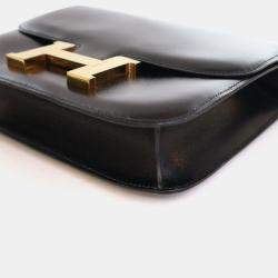 Pre Owned Hermes Box Constance 23 Vintage Black Bag