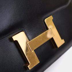 Pre Owned Hermes Box Constance 23 Vintage Black Bag