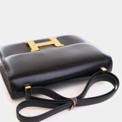 Pre Owned Hermes Box Constance 23 Vintage Black Bag