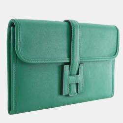 Pre Owned Hermes Bamboo Green Swift Jige 20