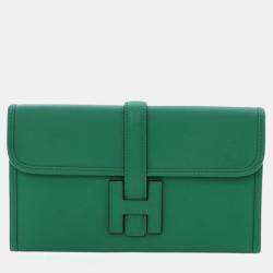 Pre Owned Hermes Bamboo Green Swift Jige 20