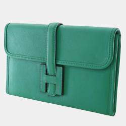 Pre Owned Hermes Bamboo Green Swift Jige 20