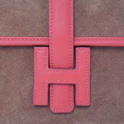 Pre Owned Hermes Rouge Tomate Suede Jige 20