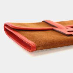 Pre Owned Hermes Rouge Tomate Suede Jige 20