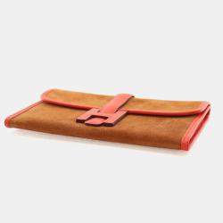 Pre Owned Hermes Rouge Tomate Suede Jige 20