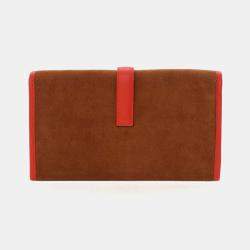 Pre Owned Hermes Rouge Tomate Suede Jige 20