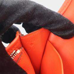 Pre Owned Hermes Rouge Tomate Suede Jige 20